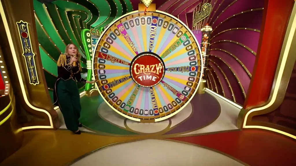 Pantalla y diseño de Crazy Time